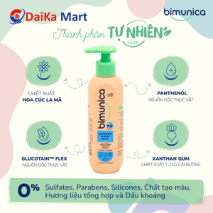 Sữa tắm gội toàn thân Bimunica cho trẻ sơ sinh và trẻ nhỏ
