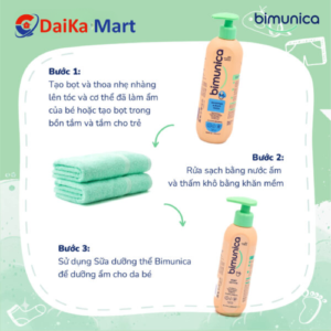 Sữa tắm gội toàn thân Bimunica cho trẻ sơ sinh và trẻ nhỏ